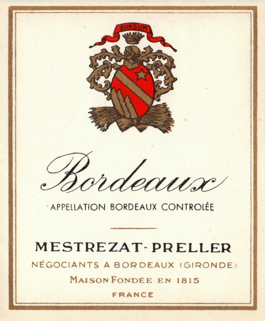 Wine Cork Wine Label Vintage Bordeaux Region Wine Labels