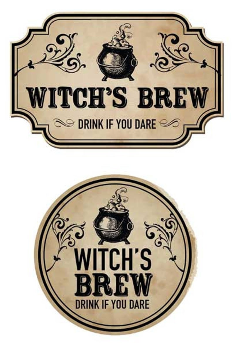Witches Brew Printable Labels Printable Word Searches