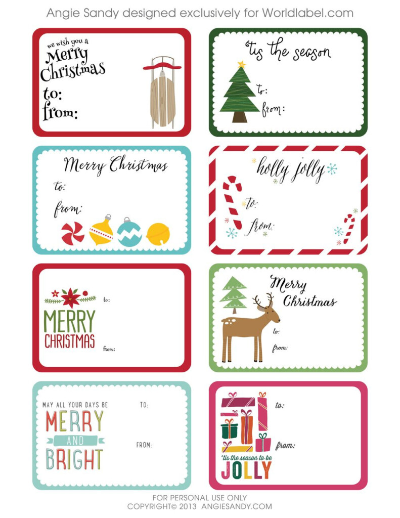 World Label Exclusive Christmas Gift Tag Printable Free Printable 